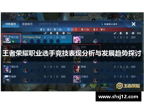 王者荣耀职业选手竞技表现分析与发展趋势探讨